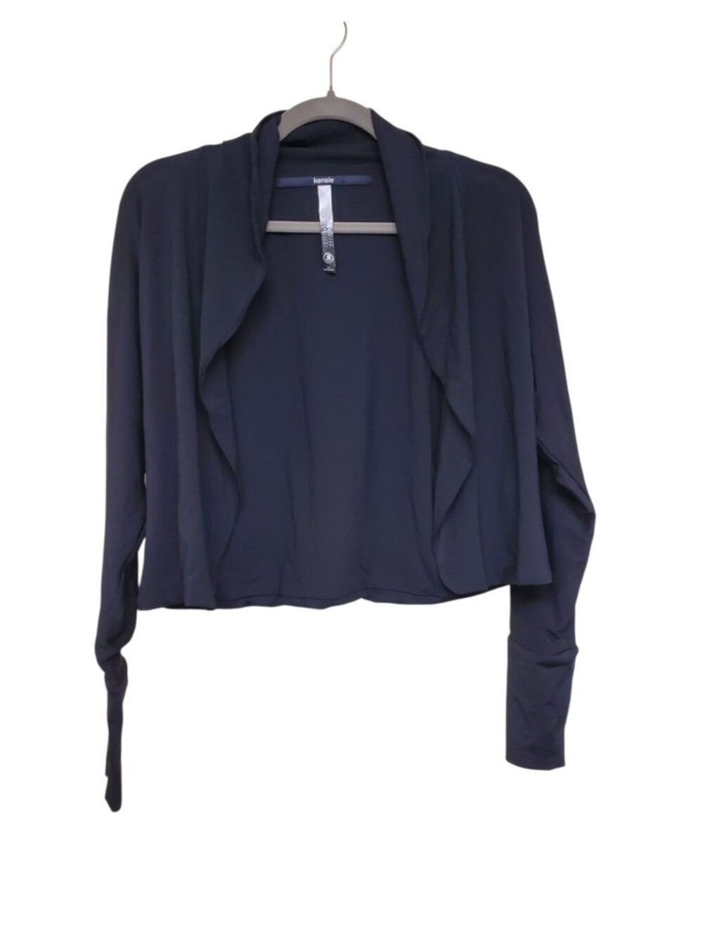 Kensie Women's Black Bolero Liquid Knit Long Sleeve Open Front Cardigan NWT S